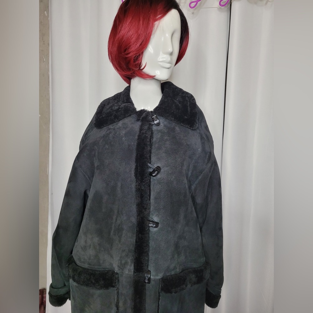 Vintage Danier Natural Fur Black Shearling Coat - Picture 17 of 17